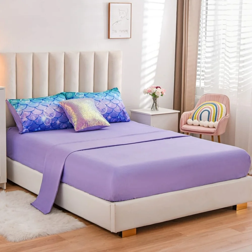 6 Piece Mermaid Comforter Set - Full Size